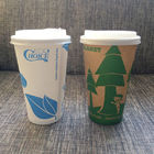 Pla Kahve Biyobozunur ve Kompostlanabilir Sofra Kağıt Bardakları 16oz Kapaklı Çift Duvar