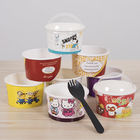 Restoranlar için Özel Logo Dondurma Kağıt Bardak FDA Dondurma Kağıt Kase