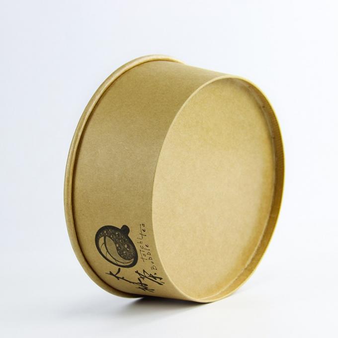 Plastik Kapaklı 1300ml Kraft PLA Biyobozunur Salata Kağıt Kasesi 1