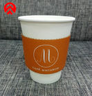 Sıcak İçecek Kağıt Kahve Fincanı Kollu İçecek Kahve Boba Çay Cmyk Tam Renkli