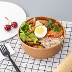 Hayvan Kapaklı Tek Kullanımlık Gıda Kapları Kraft Kağıt Salata Kasesi