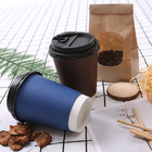 Sıcak İçecek Tek Kullanımlık Kağıt Bardak Kompostlanabilir Kahve Fincanları 14oz 16oz