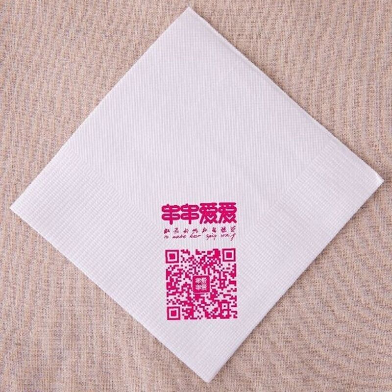 Personalized Disposable Printing Napkins Cocktail Beverage Paper With Your Own Design Restaurant Custom Printed Tissue Paper