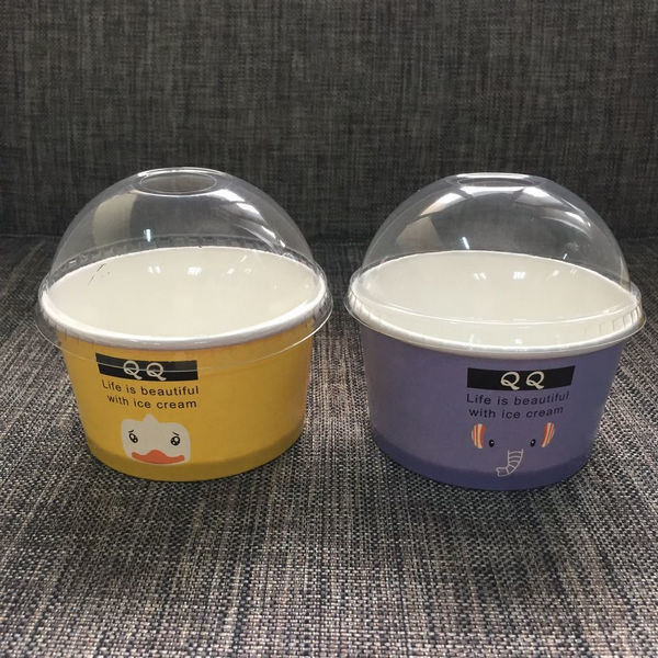 Gelato, Yoğurt ve Takeaway için özel basılı PP / Kağıt Dondurulmuş Tatlı Kapalı Tek kullanımlık Dondurma Kapalı Tek kullanımlık PP / Kağıt Dondurulmuş Tatlı Kapalı Dondurma Kapalı Dondurma Kapları
