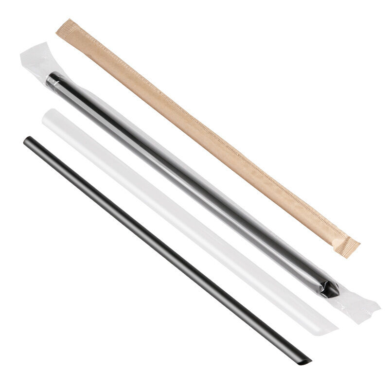 Wholesale Disposable Individually Wrapped PLA Biodegradable Straws – Food Grade Thick Straws for Bubble Tea