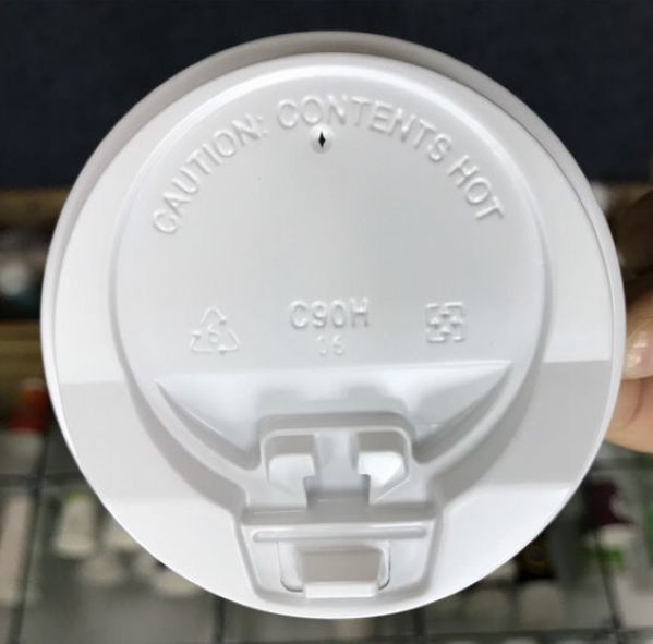 Tek kullanımlık plastik bardak kapağı 80mm 90mm Ps isteğe bağlı renk çevre dostu SGS