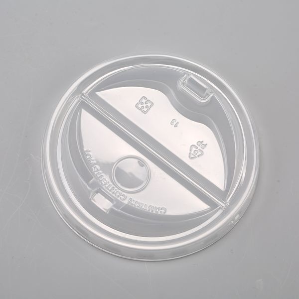 Tek kullanımlık plastik bardak kapağı 80mm 90mm Ps isteğe bağlı renk çevre dostu SGS