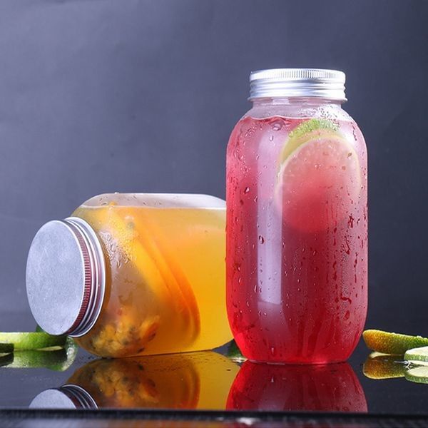 Bpa Ücretsiz 330 ml Pet Plastik İçecek Şişeleri Boba Çay Şarap Çevre Dostu Için Can