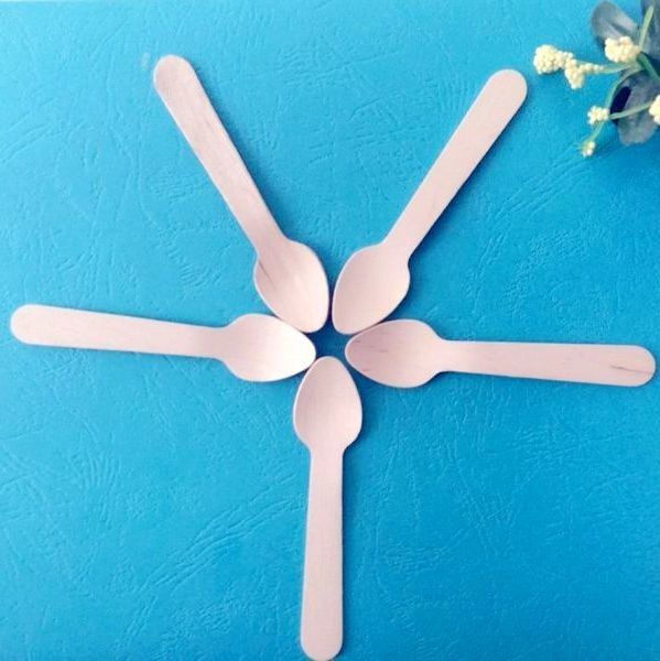 Restoranlar Kaşık Çatal Bıçak Mini Ahşap Kaşık Dondurma Bireysel Ambalaj için