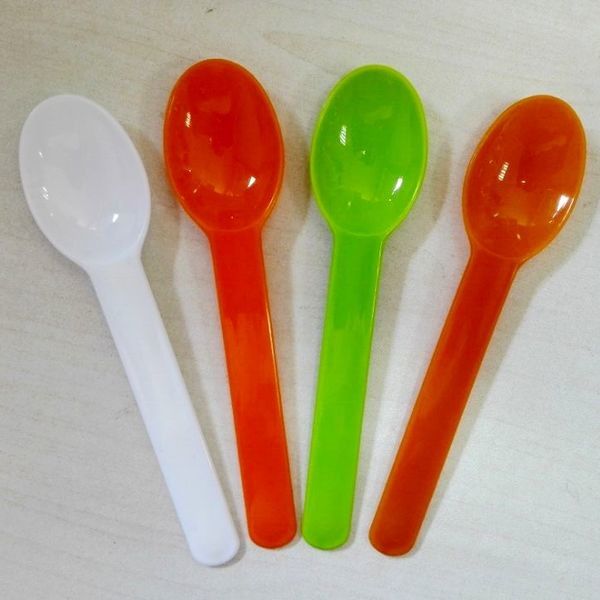 Uzun Saplı Plastik Dondurma Kaşık, Mini Dondurma Servis Kaşığı Gıda Sınıfı Malzeme
