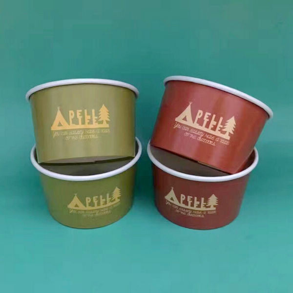 Kapaklı Gıda Güvenli 16oz Kağıt Dondurma Bardakları Çift Pe Kaplamalı Sızdırmaz - Dayanıklı