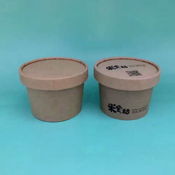 Kapaklı Gıda Güvenli 16oz Kağıt Dondurma Bardakları Çift Pe Kaplamalı Sızdırmaz - Dayanıklı