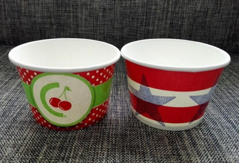 1oz - 32oz Kapaklı Tek Kullanımlık Dondurma Bardakları, Kağıt Dondurma Sundae Bardakları