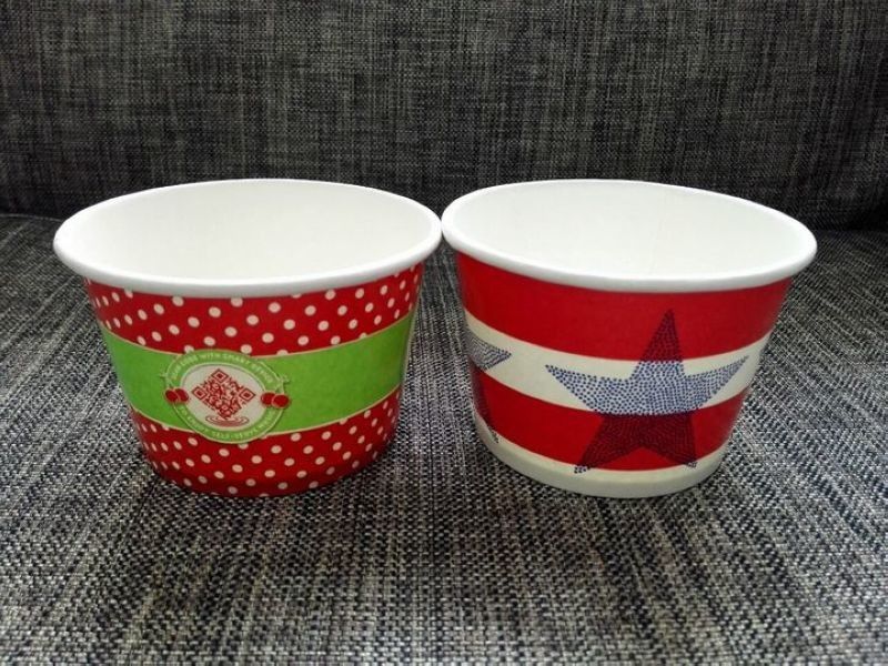 1oz - 32oz Kapaklı Tek Kullanımlık Dondurma Bardakları, Kağıt Dondurma Sundae Bardakları