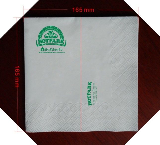 Kahve Peçete Doku Kağıdı Ile Logo Kağıt Restoran 15-25 Gsm / M2 Bakire Hamuru