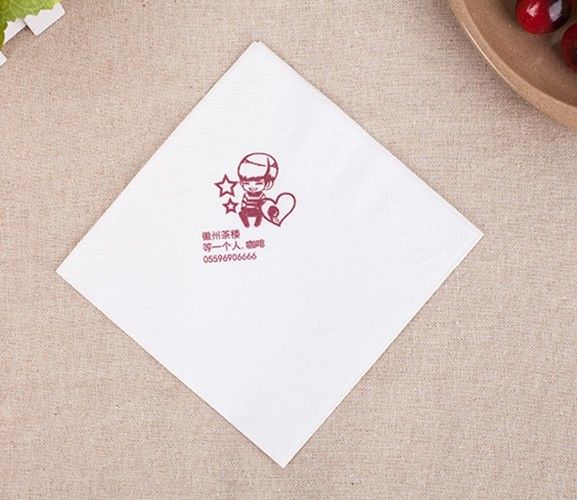 Kahve Peçete Doku Kağıdı Ile Logo Kağıt Restoran 15-25 Gsm / M2 Bakire Hamuru