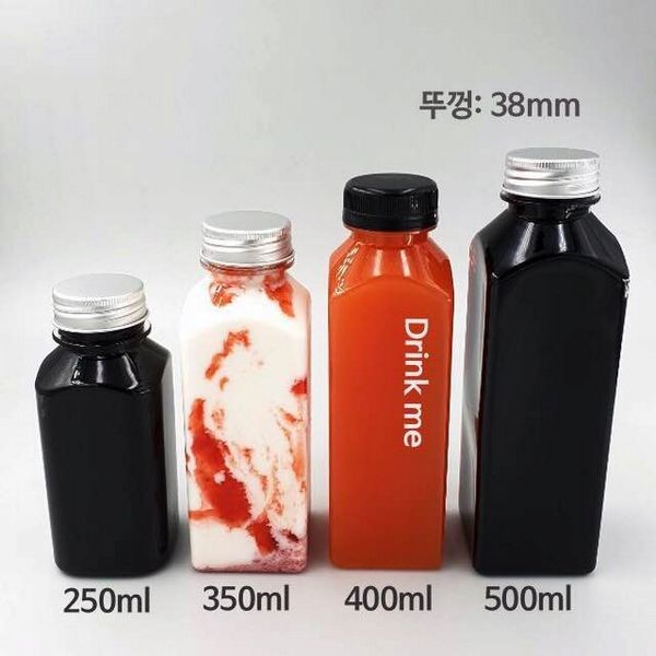 Pet Süt Çay Tek Kullanımlık Malzemeleri Plastik Içecek Şişeleri 300 ml 350 ml 400 ml Suyu Şarap Oem