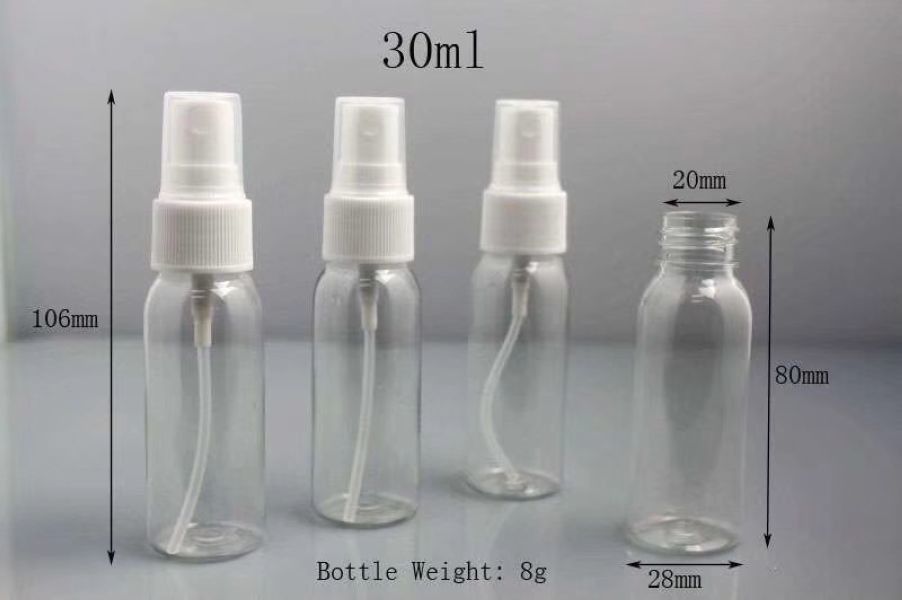 Boş Pet Sprey Su Şişesi, İnce Mist Sprey Şişesi 30 Ml 50 Ml 100 Ml