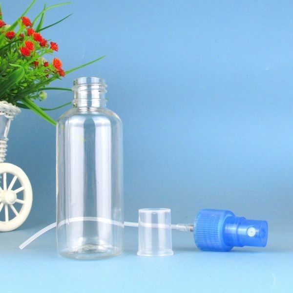 Mini Plastik Pet Sprey Şişeleri, Küçük Sis Şişesi 30ml 60ml 100ml Temizleme Alkol Jeli