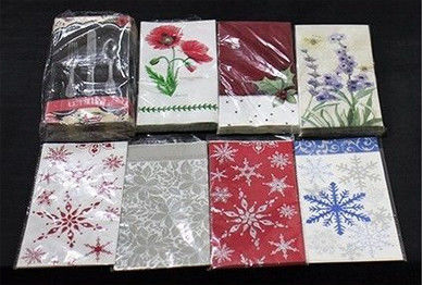 2 Kat Özel Baskılı Peçete Mendil Kağıt Renkli Kağıt 23 * 23 Cm 25 * 25 Cm