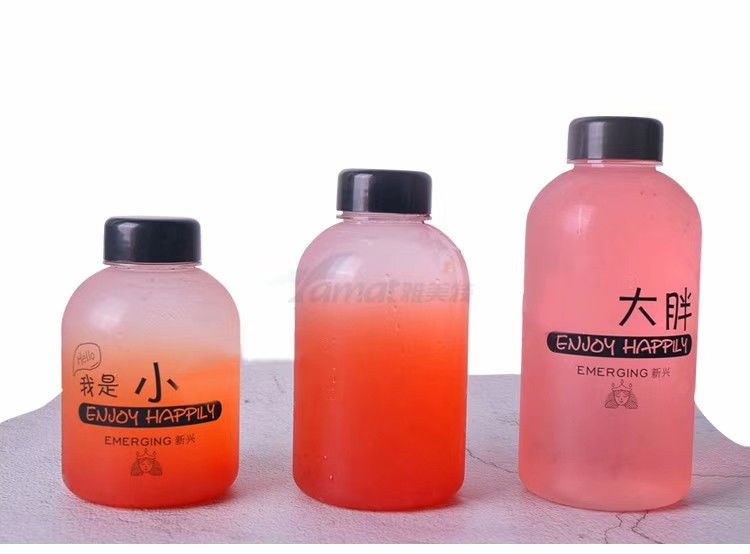 Tatlı Dükkanları Kare Süt Çay Şişeleri Boba ve Meyve Suyu Şişeleri 500ml