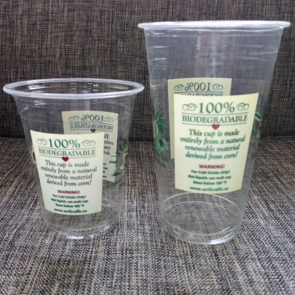 Mısır Bazlı PLA Bardaklar Biyobozunur ve Kompostlanabilir Sofra 12oz 16oz 20oz