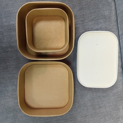 Fast food sınıfı kağıt ambalaj kutusu konteyner için özel tek kullanımlık konteyner öğle yemeği paketleme kutuları götürün