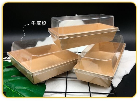 Biyobozunur tek kullanımlık paket servisi olan restoran kraft tavuk kutuları gıda sınıfı kağıt kap